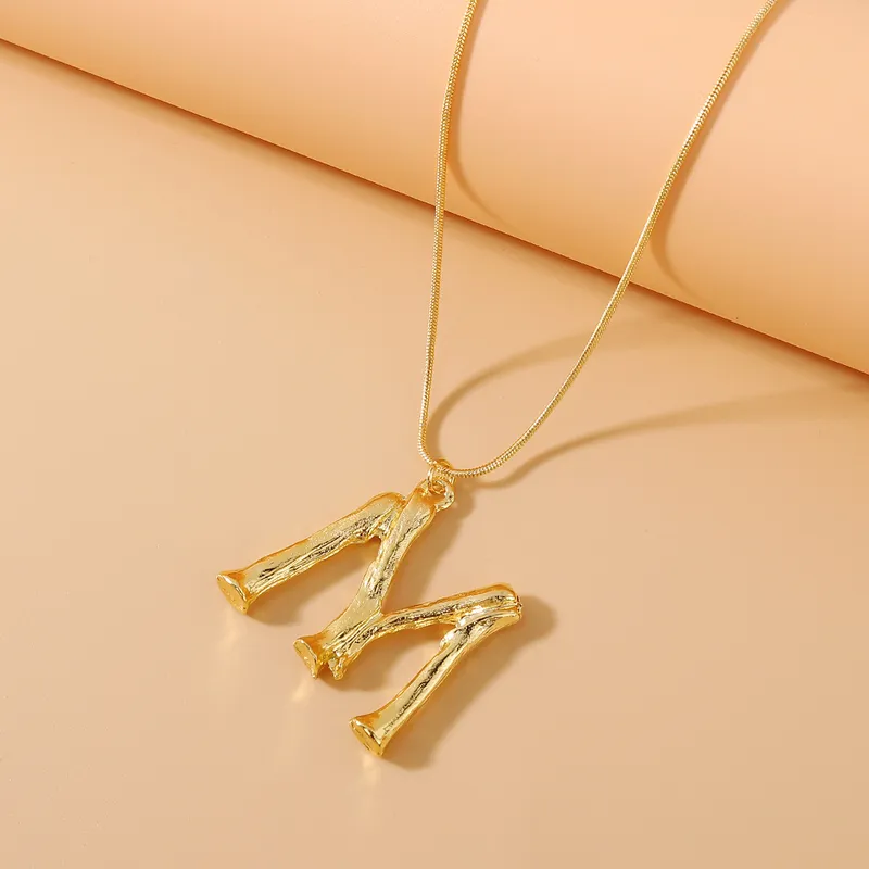 Golden Initial Pendant Necklace