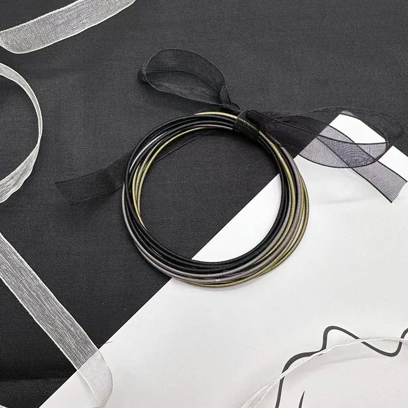 Chic Ribbon-Wrapped Bangles