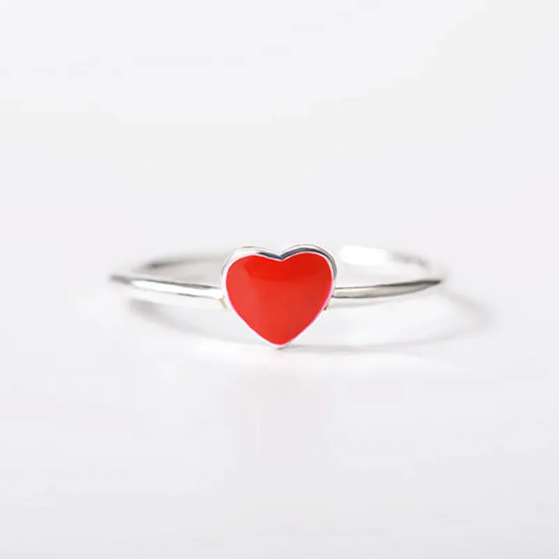 Heart Charm Minimalist Ring