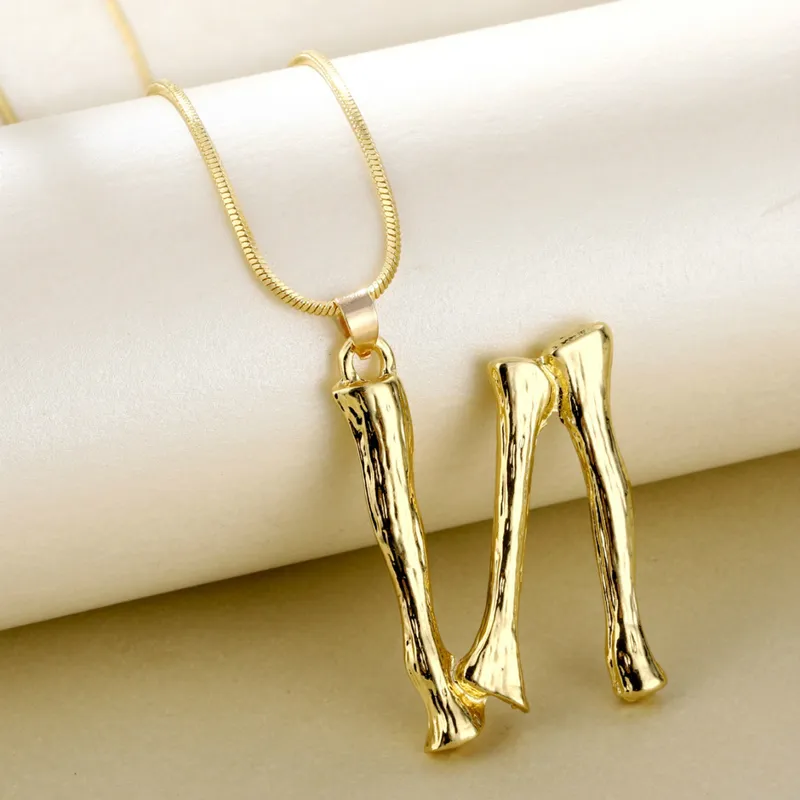 Golden Initial Pendant Necklace