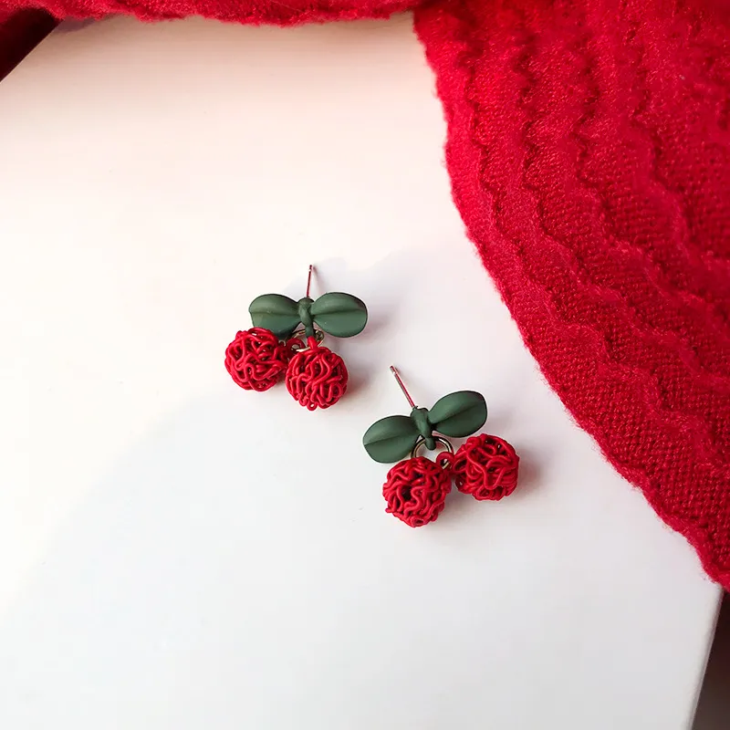 Playful Cherry Dangle Earrings