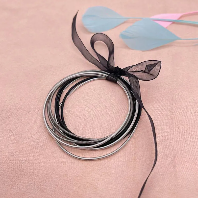 Chic Ribbon-Wrapped Bangles