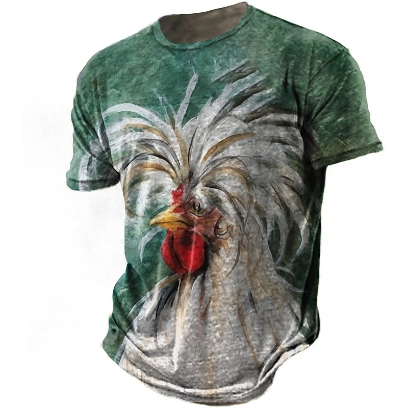 Funny Graphic Animal 3D Print Short Sleeve Tee