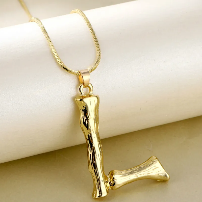 Golden Initial Pendant Necklace
