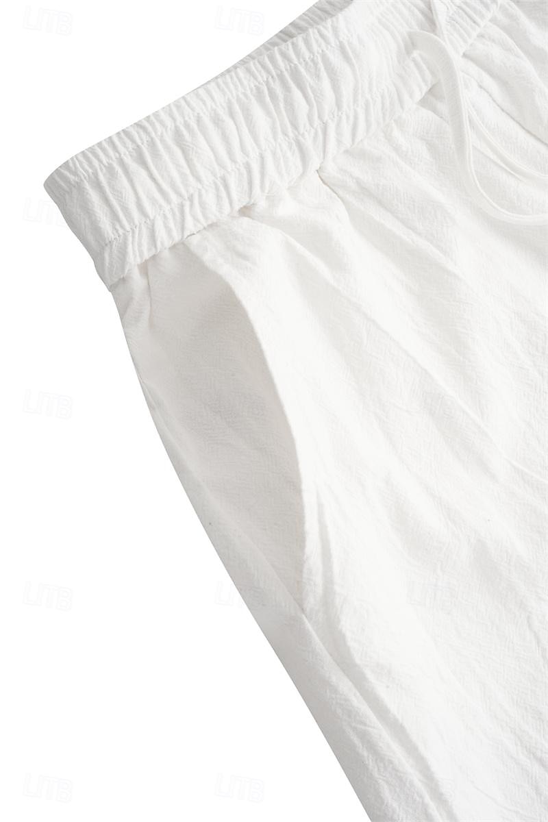 Summer Shorts with Drawstring, Elastic Waist, Breathable Design